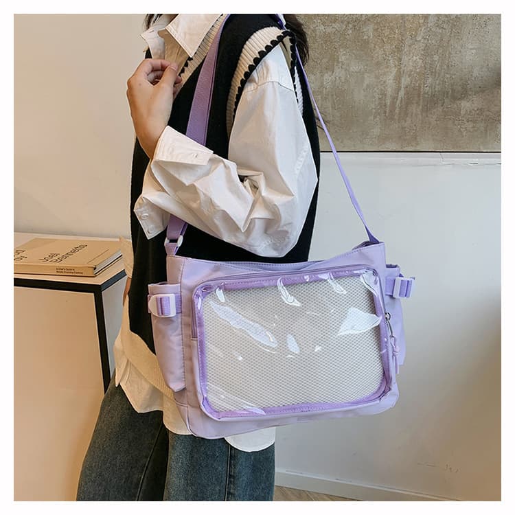 痛バッグ メッシュ窓付きデザインポーチショルダー