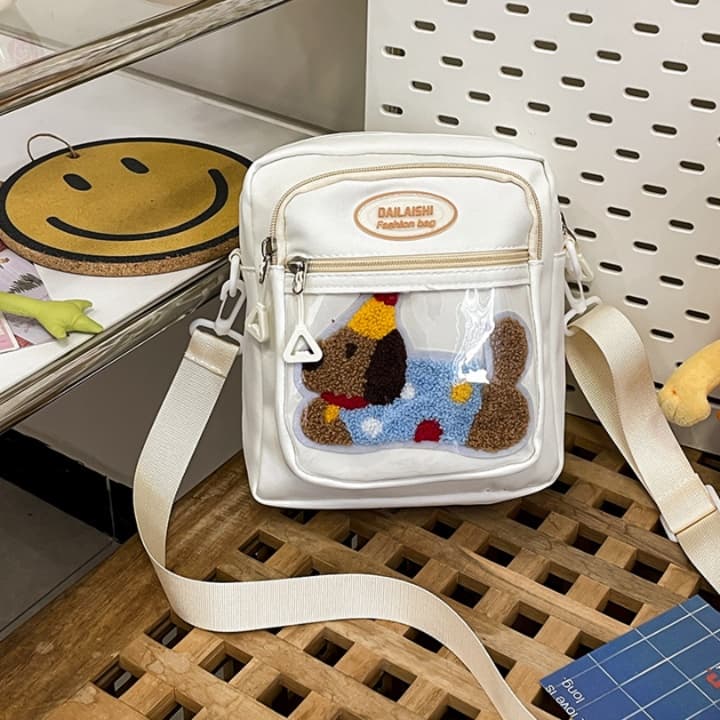 痛バッグ もこもこわんちゃんポーチショルダー