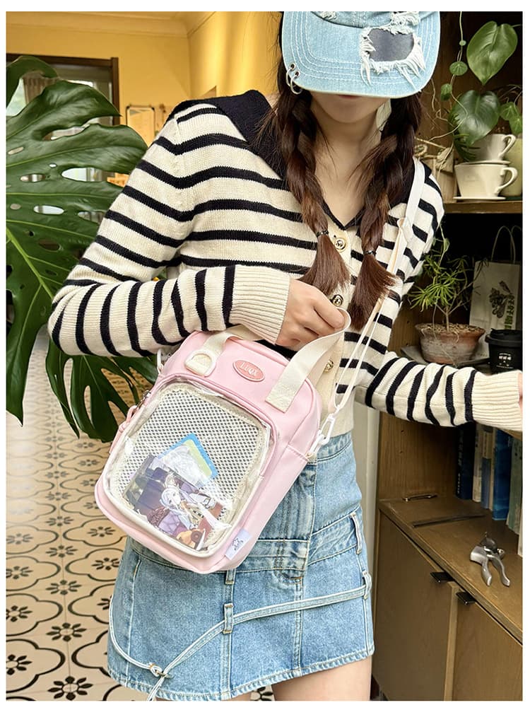 メッシュポケット付き ミニショルダー痛バッグ