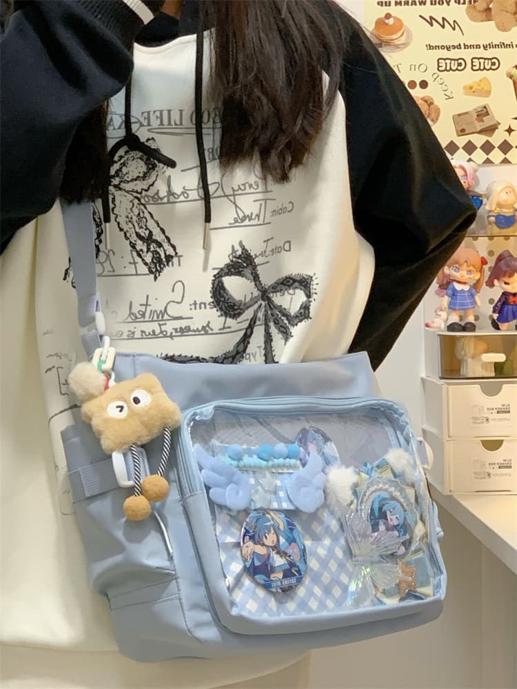痛バッグ アニメキャラクター装飾ショルダーバッグ
