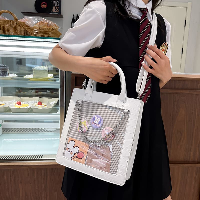 メッシュポケット付き痛バッグトート