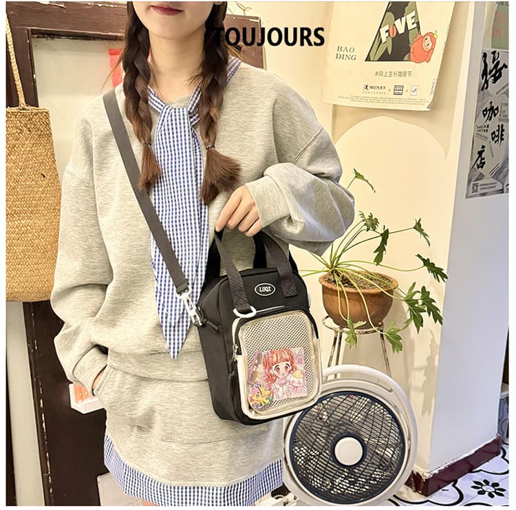 メッシュポケット付き ミニショルダー痛バッグ