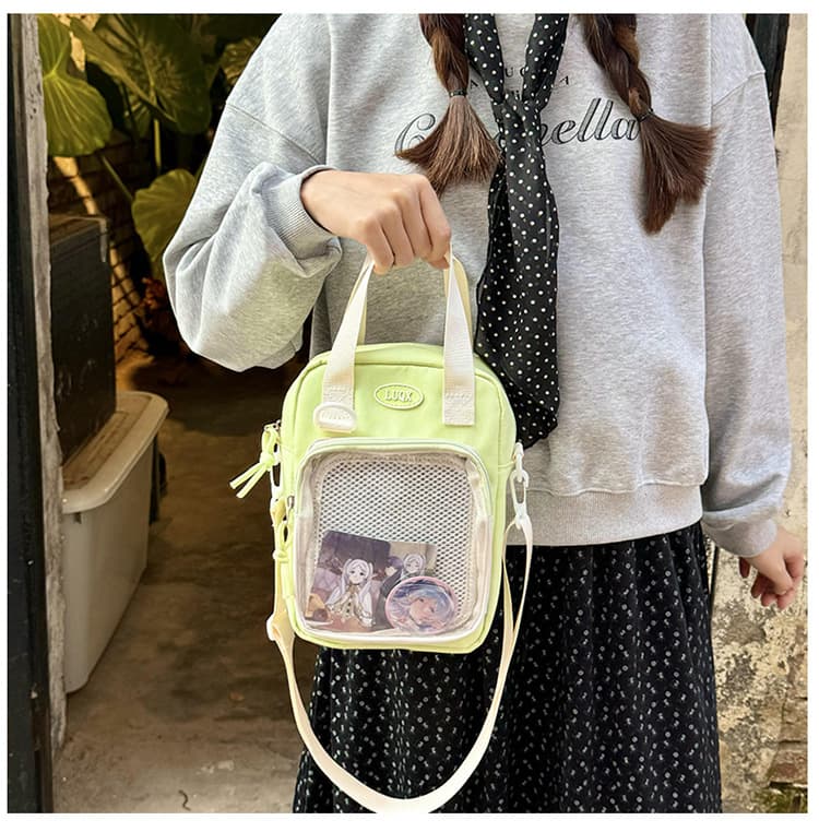 メッシュポケット付き ミニショルダー痛バッグ